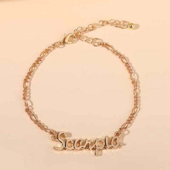Scorpio Zodiac Golden Bracelet - Picture 1 of 2